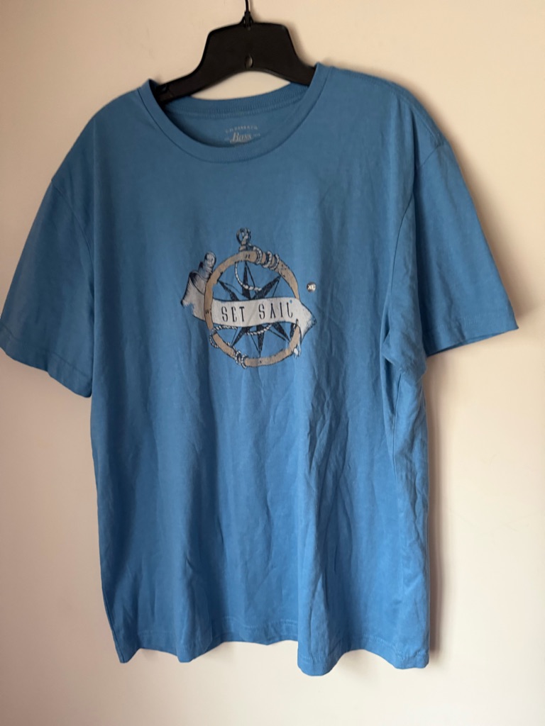 “Set Sail” Bass Teecomfortable, Stylish Everyday Shirt For Casual Wear, New